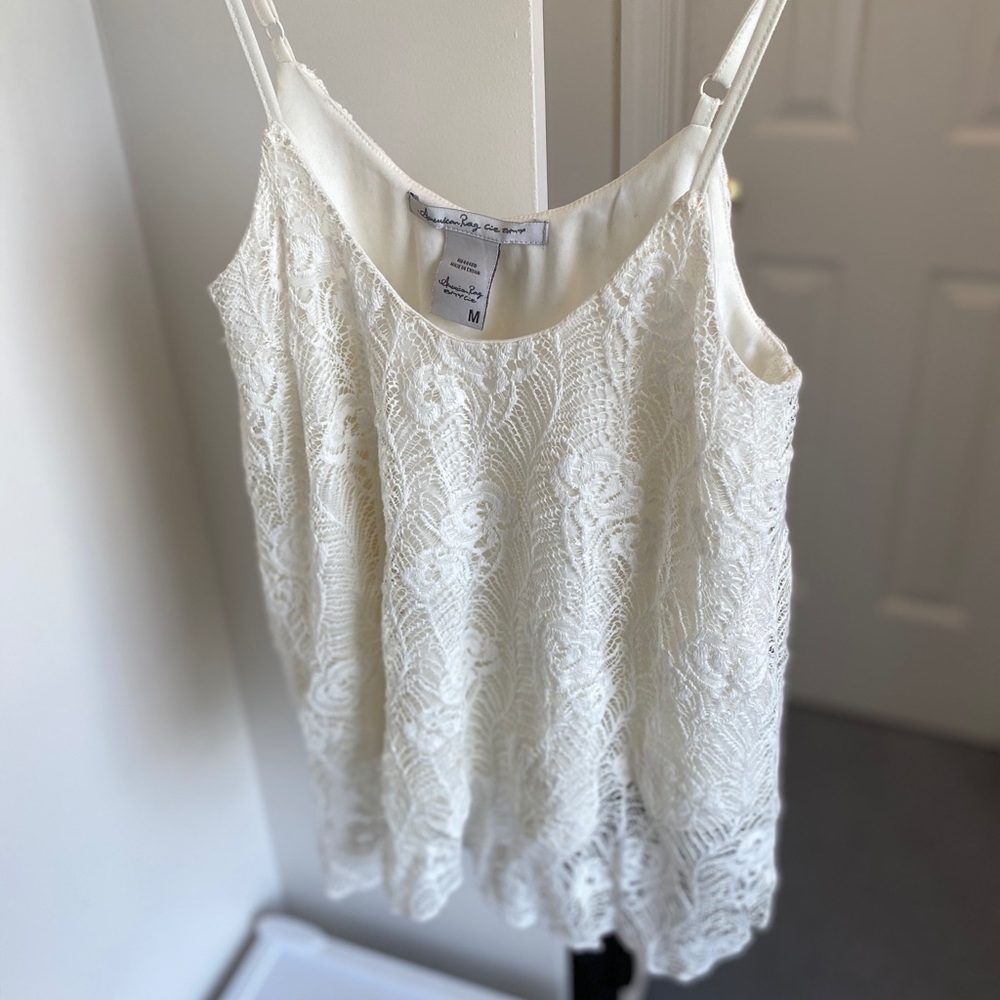 American Rag White Lace tank (size M)